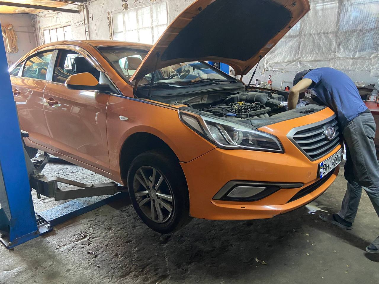 Hyundai Sonata після відновлення переднього бампера